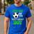 Step Dad Of The Birthday Boy Soccer Stars Outfit Men's Casual T-Shirt Royal Blue
