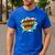 Super Dad Comic Book Superhero Father's Day Men's Casual T-Shirt Royal Blue
