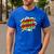 Super Daddy Comic Book Superhero Father's Day Men's Casual T-Shirt Royal Blue