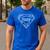 Super Papa Fun For Dad Long Sleeve T-Shirt Men's Casual T-Shirt Royal Blue