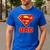 Superman Super Dad Men's Casual T-Shirt Royal Blue