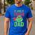 Teenage Mutant Ninja Turtles Father's Day One Tough Dad Men's Casual T-Shirt Royal Blue