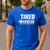 Tired Dad Club Maze Track Back 2 Sided Men's Casual T-Shirt Royal Blue Tired Dad Club Maze Track Back 2 Sided Men's Casual T-Shirt Royal Blue