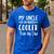 My Uncle Is Definitely Cooler Than My Dad Family Nephew Boys Men's Casual T-Shirt Royal Blue