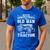 Never Underestimate An Old Man Tractor Farmer Dad Men's Casual T-Shirt Royal Blue