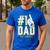 University Of Delaware Blue Hens 1 Dad Men's Casual T-Shirt Royal Blue
