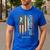 USA American Flag Archery Dad Men's Casual T-Shirt Royal Blue