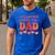 My Valentine Calls Me Dad Retro Groovy Family Daddy Papa Men Men's Casual T-Shirt Royal Blue