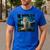 Van Gogh Starry Night Cat For Cat Lover Cat Mom And Cat Dad Men's Casual T-Shirt Royal Blue