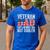Veteran Dad Like A Normal Dad But Cooler American Flag Men's Casual T-Shirt Royal Blue