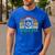 Vintage Best Doodle Dad Ever Father's Day Golden Doodle Men's Casual T-Shirt Royal Blue