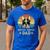 Vintage Boston Terrier Dad Dog Lovers Father's Day Tee Men's Casual T-Shirt Royal Blue