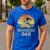 Vintage Chicken Dad Chicken Lovers Daddy Father's Day Men's Casual T-Shirt Royal Blue