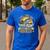 Vintage Father's Day Fishing Full Time Dad Part Time Hooker Men's Casual T-Shirt Royal Blue