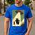 Vintage Japanese Cat Alien Cat Dad UFO Abduction Graphic Tee Men's Casual T-Shirt Royal Blue