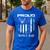 Vintage Proud Air Force Bonus Dad With American Flag Men's Casual T-Shirt Royal Blue