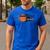 Vintage Proud Basketball Dad Fathers Day Basketball Player Men's Casual T-Shirt Royal Blue