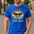 Vintage Pug Dad Dog Lovers Father's Day Tee Men's Casual T-Shirt Royal Blue