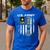 Vintage US Army Proud Dad With American Flag Men's Casual T-Shirt Royal Blue