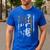 Vintage USA Flag Billiards Player Proud Pool Dad Men's Casual T-Shirt Royal Blue
