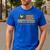 Vintage USA Flag Chicken Dad Stars Men's Casual T-Shirt Royal Blue