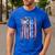 Vintage USA Flag Proud Swimming Dad Swim Swimmer Silhouette Men's Casual T-Shirt Royal Blue