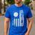 Vintage Volleyball Dad USA Flag Retro Fathers Day Daddy Papa Men's Casual T-Shirt Royal Blue