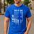 I Wear Blue For My Dad Colon Cancer Awareness Blue USA Flag Men's Casual T-Shirt Royal Blue