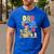 The Wheels On The Bus Dad Birthday Crew Party Toddler Kids Men's Casual T-Shirt Royal Blue