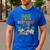 Wild Dad Of The Birthday Girl Zoo Safari Jungle Animal Men's Casual T-Shirt Royal Blue