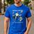 Wizard Dragon Fantasy Football Player Literal Dad Joke Men's Casual T-Shirt Royal Blue
