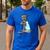 Women Dog Pitbull I Love Dad Tattoo Men's Casual T-Shirt Royal Blue