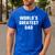 World's Greatest Dad Family Men's Casual T-Shirt Royal Blue World's Greatest Dad Family Men's Casual T-Shirt Royal Blue
