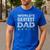Worlds Okayest Dad Vintage Style Men's Casual T-Shirt Royal Blue