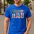 Wrestling Dad American Flag Matching For Dads Of Wrestlers Men's Casual T-Shirt Royal Blue