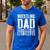 Wrestling Dad Shirt Men Fathers Day Wrestling Dad Men's Casual T-Shirt Royal Blue