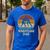 Wrestling Dad Vintage Wrestling Retro Wrestling Lover Men's Casual T-Shirt Royal Blue