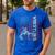 Wrestling US Flag Dad Wrestler Patriotic 4th Of July Men's Casual T-Shirt Royal Blue