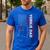 Yorkie Dog Vintage US American Flag Yorkie Dad Fathers Day Men's Casual T-Shirt Royal Blue