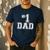1 Dad Number One Father's Day Vintage Style Men's Casual T-Shirt Navy