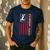 4th Of July US Flag Cheer Dad Shirt For Father's Cheer Men's Casual T-Shirt Navy