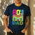 80s Dad 1980s Fashion Eighties Theme Outfit Fathers Day 80's Men's Casual T-Shirt Navy