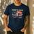 American Flag Trump 2024 Daddy's Home We The People Men's Casual T-Shirt Navy