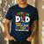 Autism Dad Puzzle Ribbon Proud Son Hero Autism Awareness Men's Casual T-Shirt Navy Autism Dad Puzzle Ribbon Proud Son Hero Autism Awareness Men's Casual T-Shirt Navy