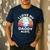 Axolotl Kids Teens Retro Sunset I Love My Daddy Men's Casual T-Shirt Navy