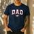 Baseball Dad Shirt Baseball Player Game Day Father's Day Men's Casual T-Shirt Navy