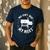 BBQ Pit Reverse Flow Smoker Accessory Dad Grill Men's Casual T-Shirt Navy