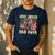 Best Boxer Dad Ever USA Flag American Dog Animal Lover Men's Casual T-Shirt Navy