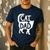 Best Cat Dad Fathers Day Men Kitty Daddy Papa Christmas Meow Men's Casual T-Shirt Navy