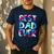 Best Dad Ever Colorful Tie Dye Fathers Day Men's Casual T-Shirt Navy